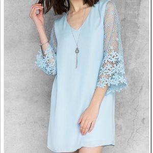Francesca’s Bernadette Crochet Shift Dress